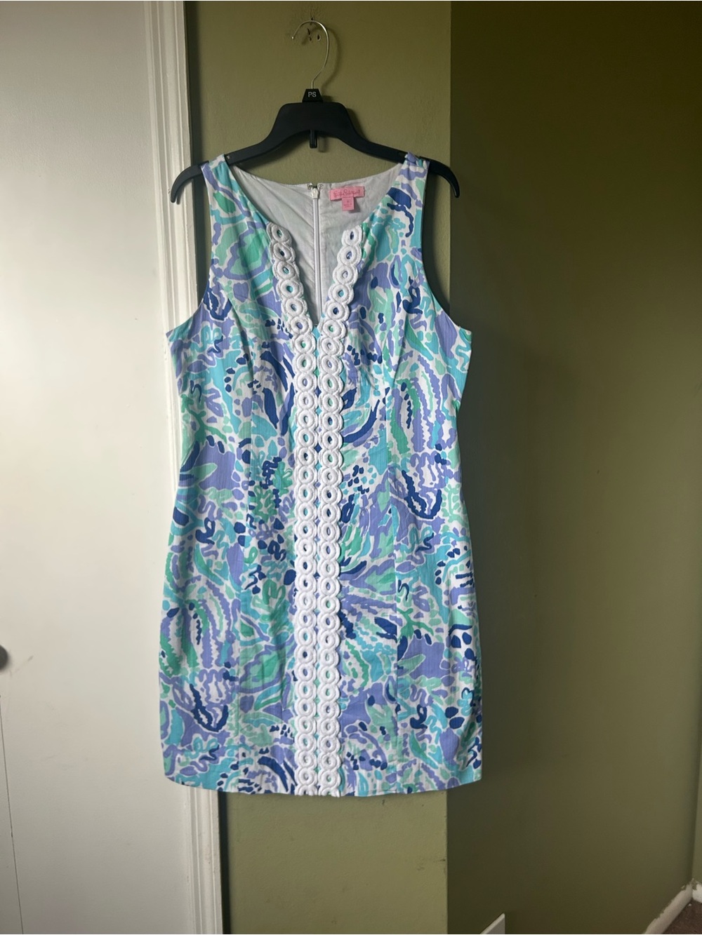 Lilly Pulitzer Printed Shift Dress in Blue, Aqua, and Mint